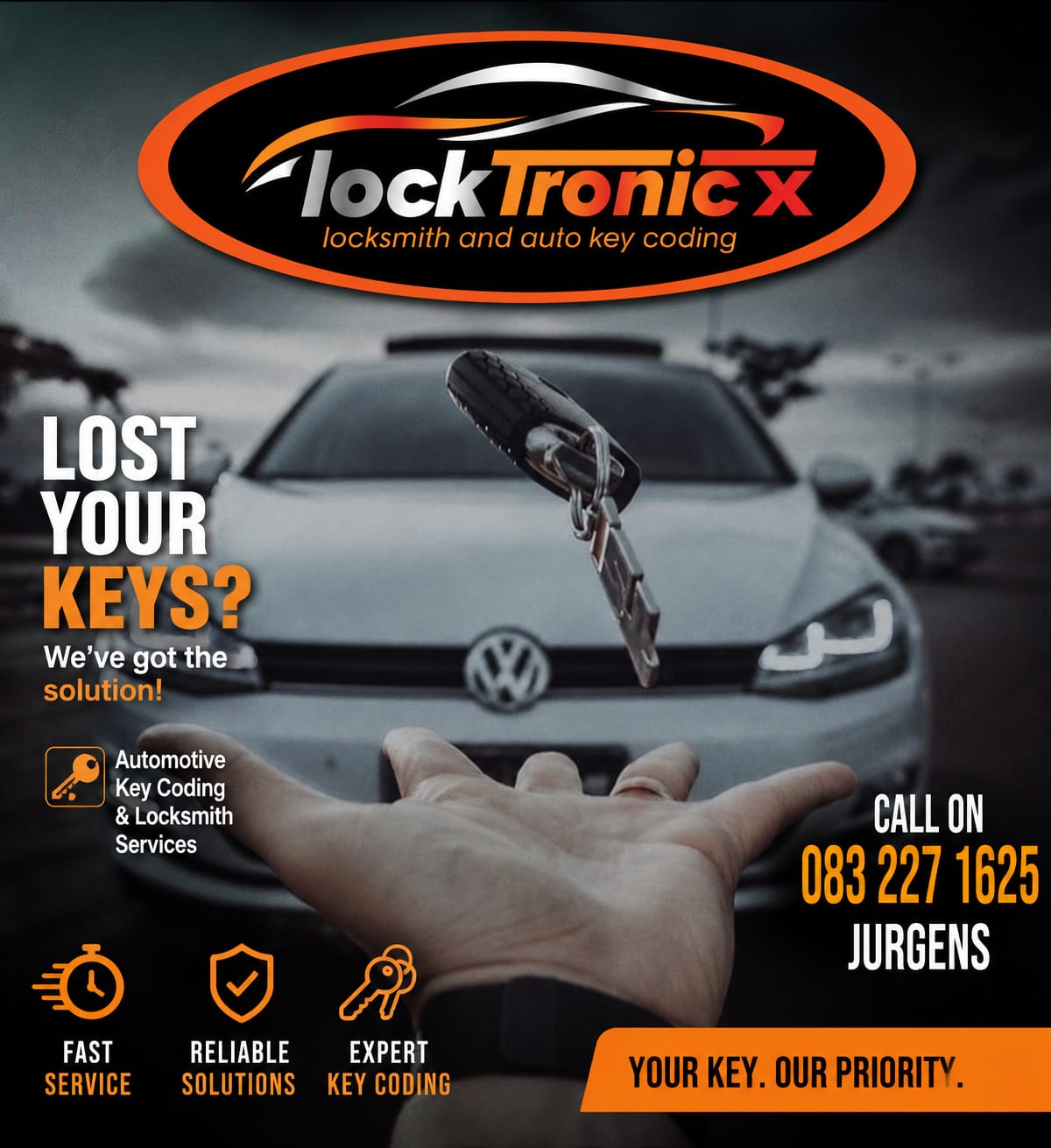 Lost your keys? lockTronic X automotive key coding and locksmith services